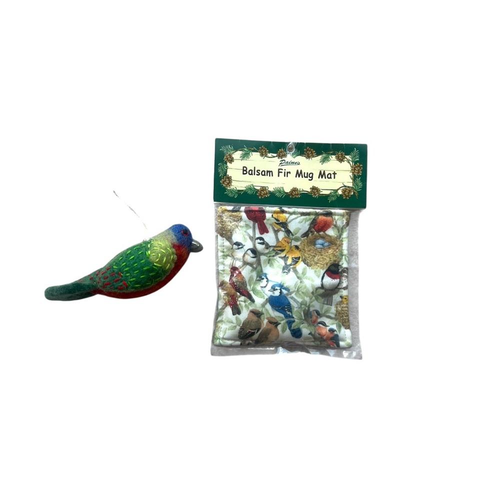 Winter Bird Gift Bundle: Ornament + Mug Mat